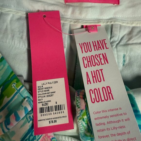 Lilly Pulitzer Callahan Knit Short Size 8 Hondo Classic Print NWT - Picture 9 of 15